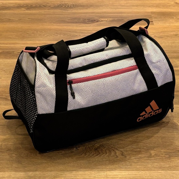 adidas Bags Adidas Squad Iv Duffel Bag Whiteblackrose Gold Poshmark